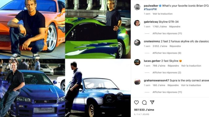 Paul Walker : tout savoir sur l'acteur fan de voitures